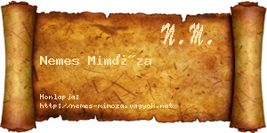 Nemes Mimóza névjegykártya